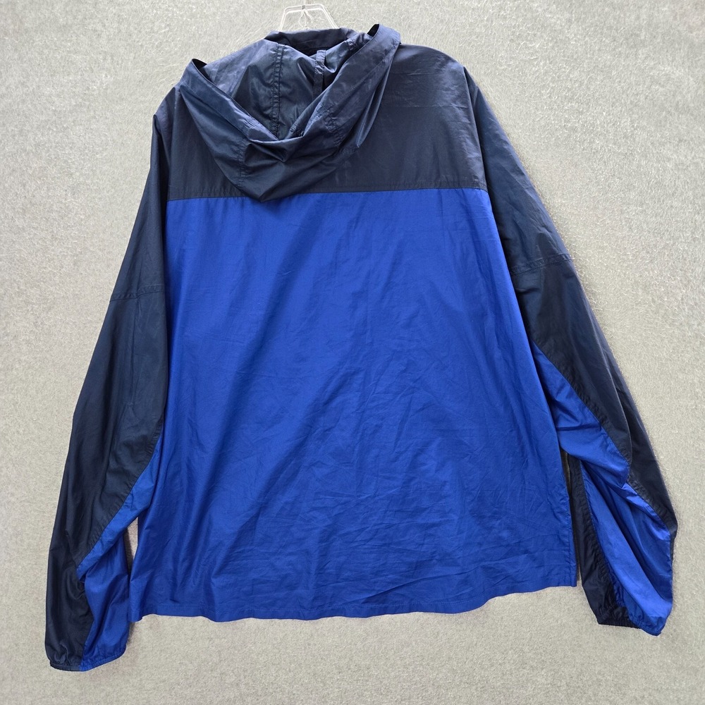 Marmot Men Jacket XL Blue Colorblock Windbreaker Full Zip Pockets Logo Hooded - Picture 6 of 10